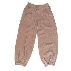 Sage + Stone Tan Brown Parachute Leg Pants Knit Sweatpants Women’s Size Medium